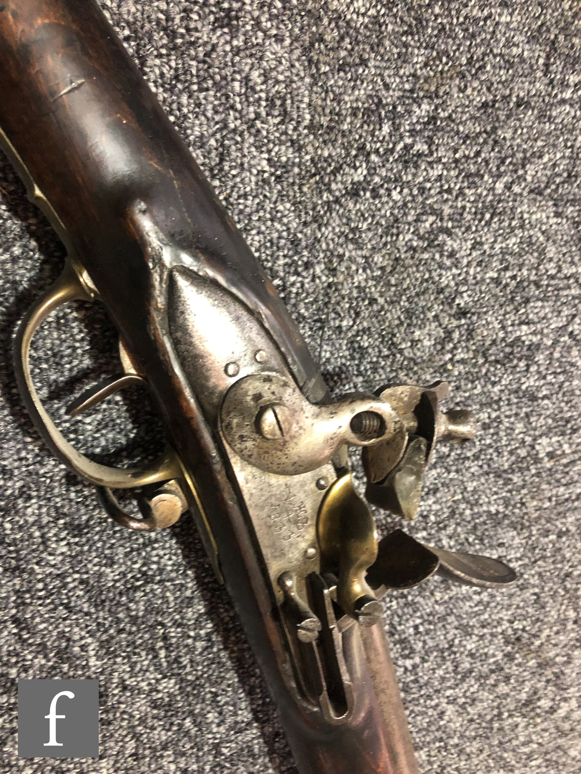 18th Century Flintlock Pistol Brass